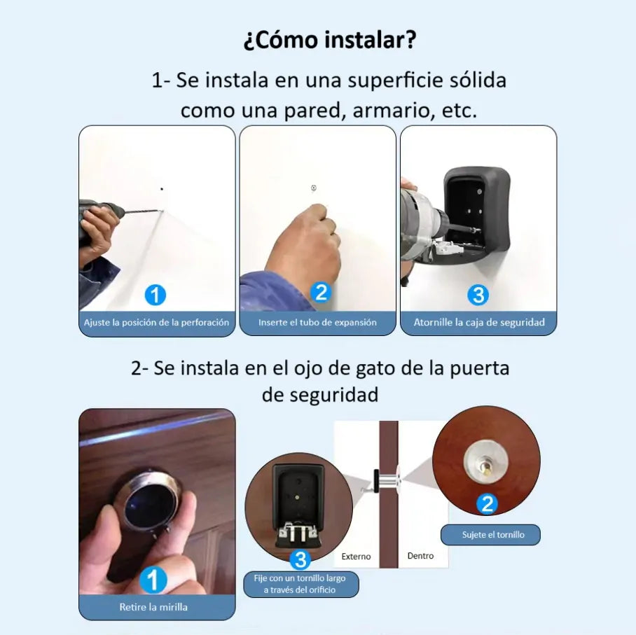 Caja de Seguridad Inteligente Pared con Aplicación Tuya