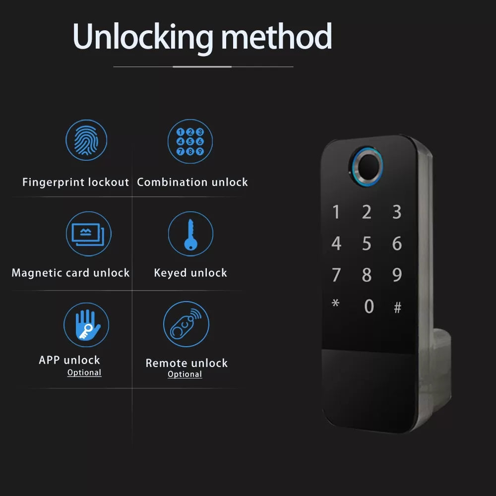Cerradura Digital Huella Bluetooth Exterior Doble Lector