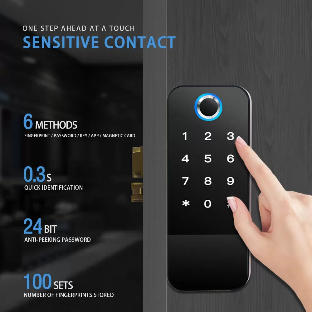 Cerradura Digital Huella Bluetooth Exterior Doble Lector