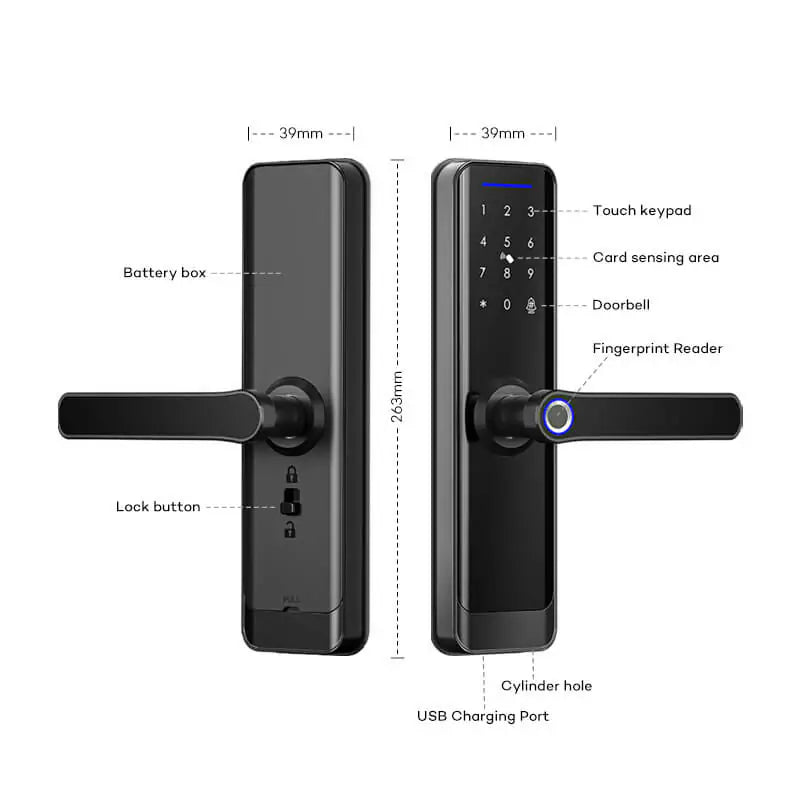 Cerradura Digital Inteligente TUYA Huella y Wifi