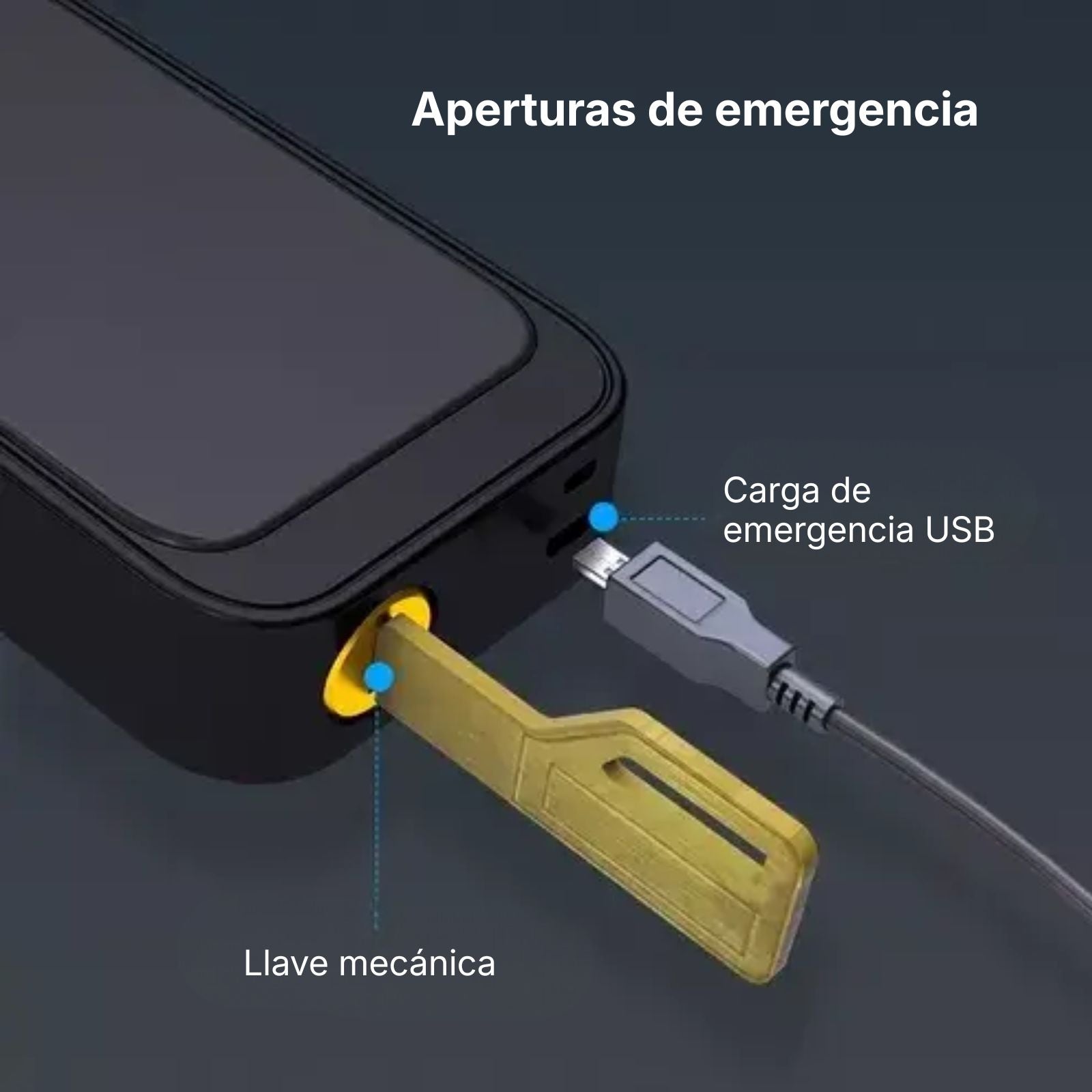 Aperturas de emergencia de una cerradura digital