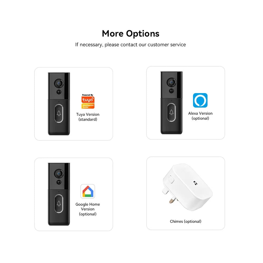 Timbre Inalámbrico Cámara Video WiFi TUYA – Waterproof