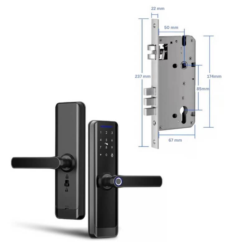 Cerradura Electrónica Inteligente TER8B - Huella Digital y Wifi - Lyon Lock